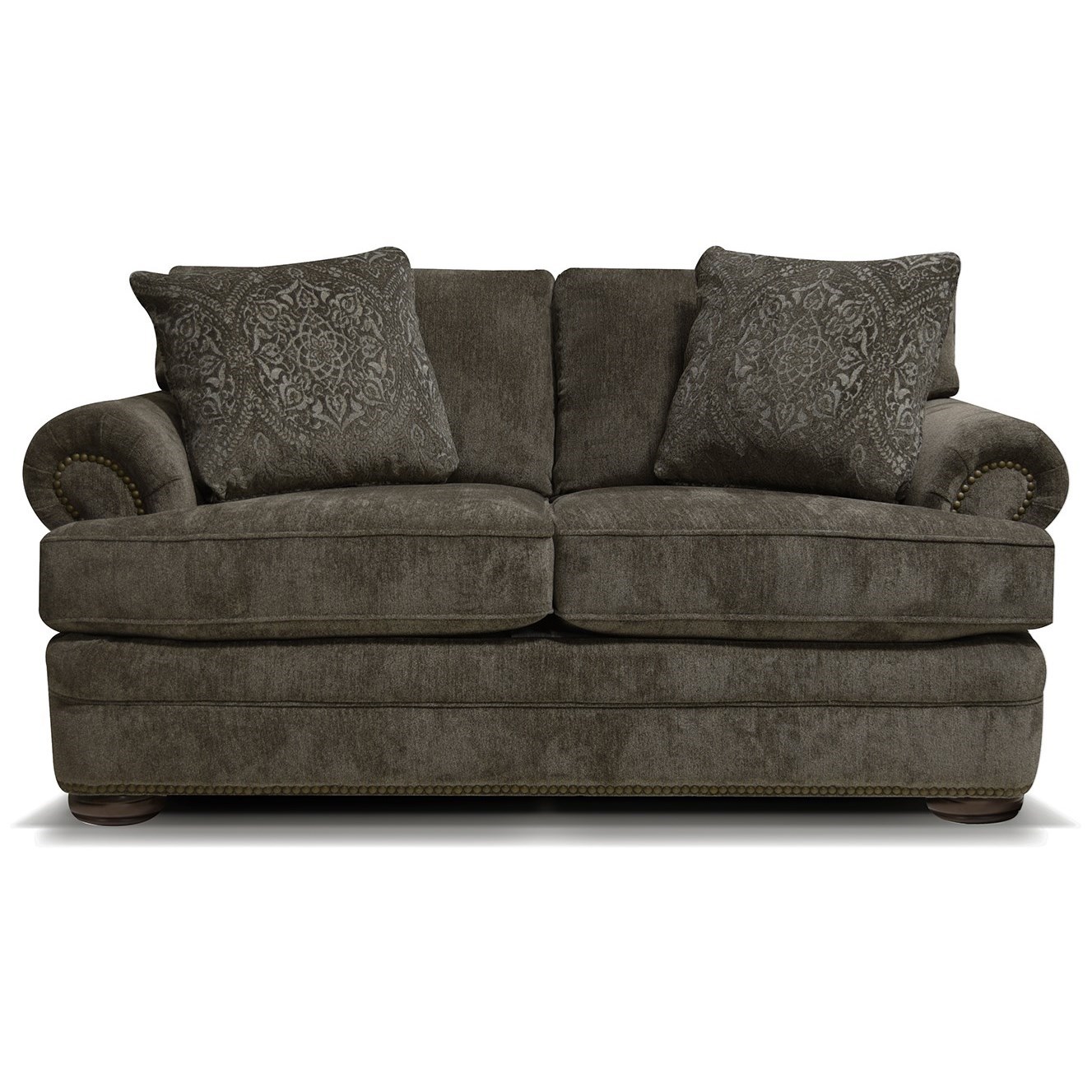 England Knox Loveseat with Nailhead Trim VanDrie Home Furnishings Loveseats